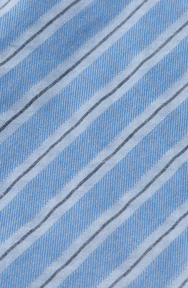 Scotch & Soda Kids' Relaxed Fit Stripe Cotton Button-Up Shirt, Alternate, color, Blue/ Agate Green Stripe