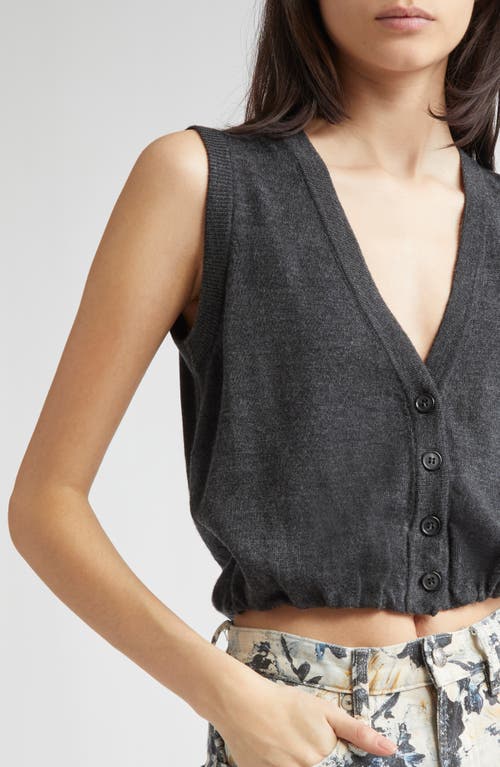 R13 Balloon Bubble Hem Merino Wool Sweater Vest In Gray