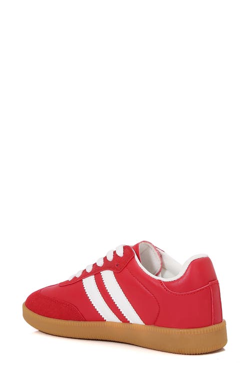 Berness Double Stripe Sneaker In Red