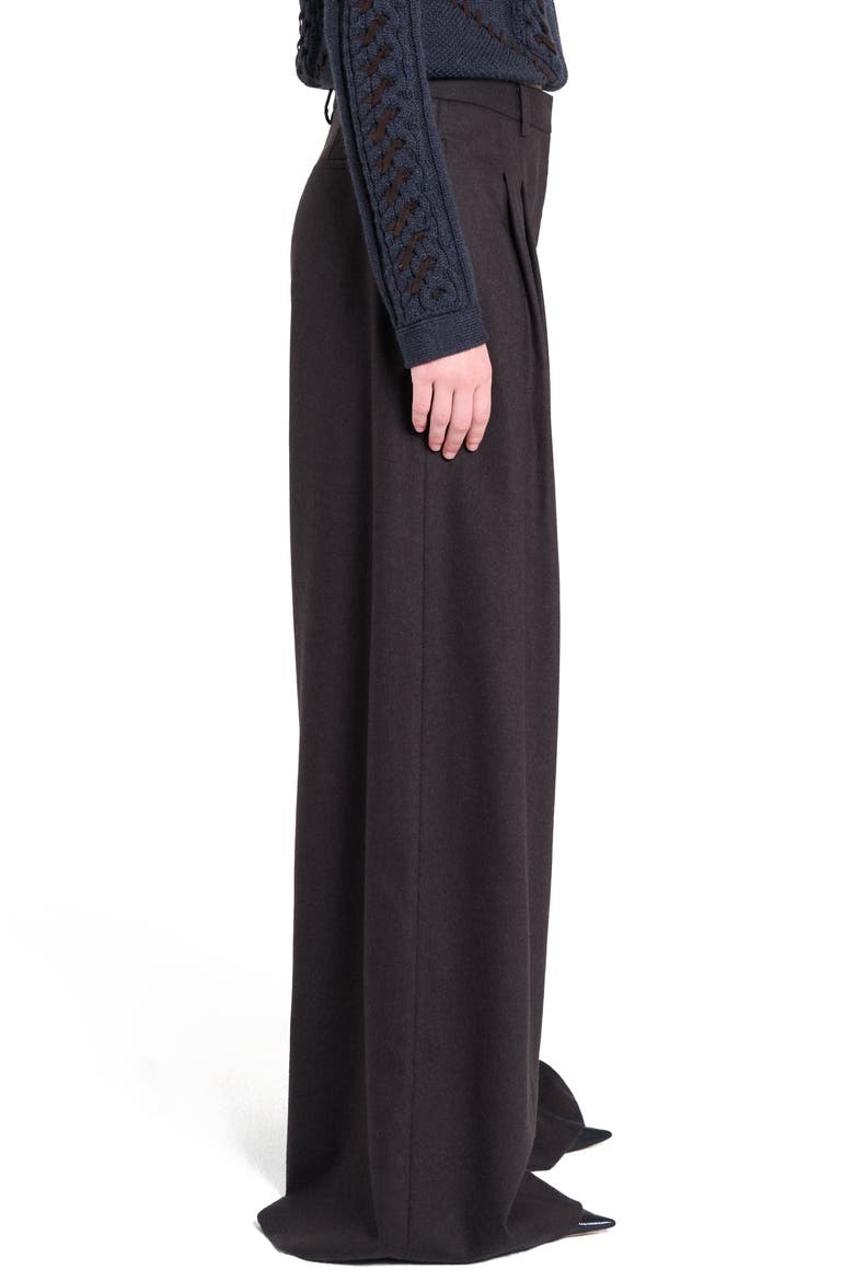 Avery Stretch Wool Wide Leg Pants, Alternate, color, CHOCOLATE