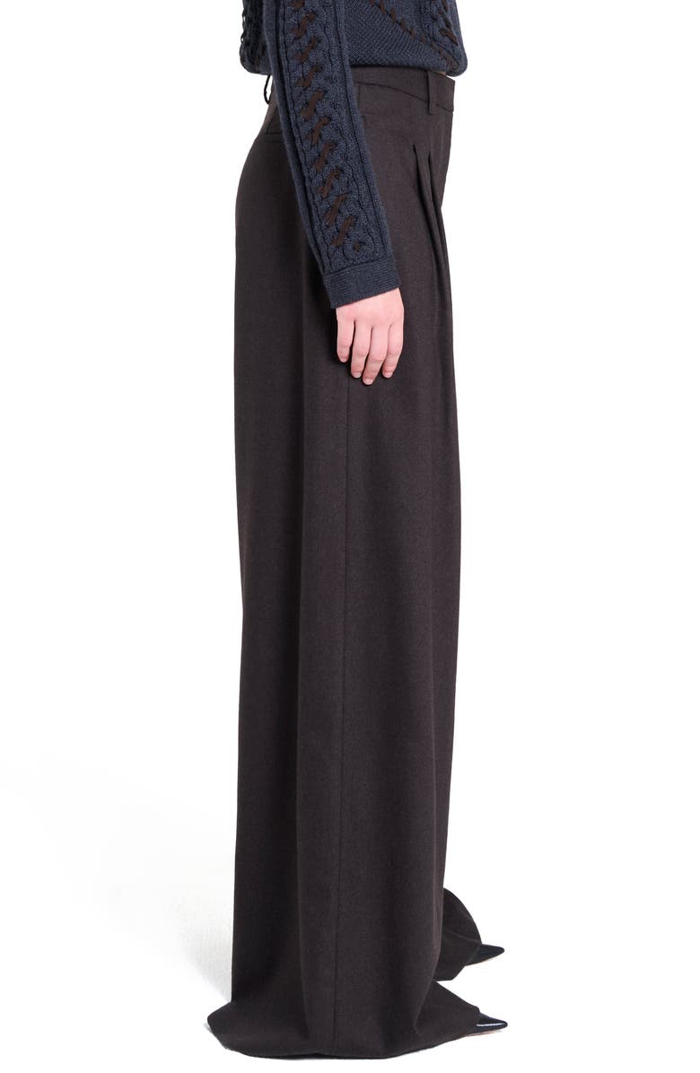 TWP Avery Stretch Wool Wide Leg Pants, Alternate, color, Chocolate