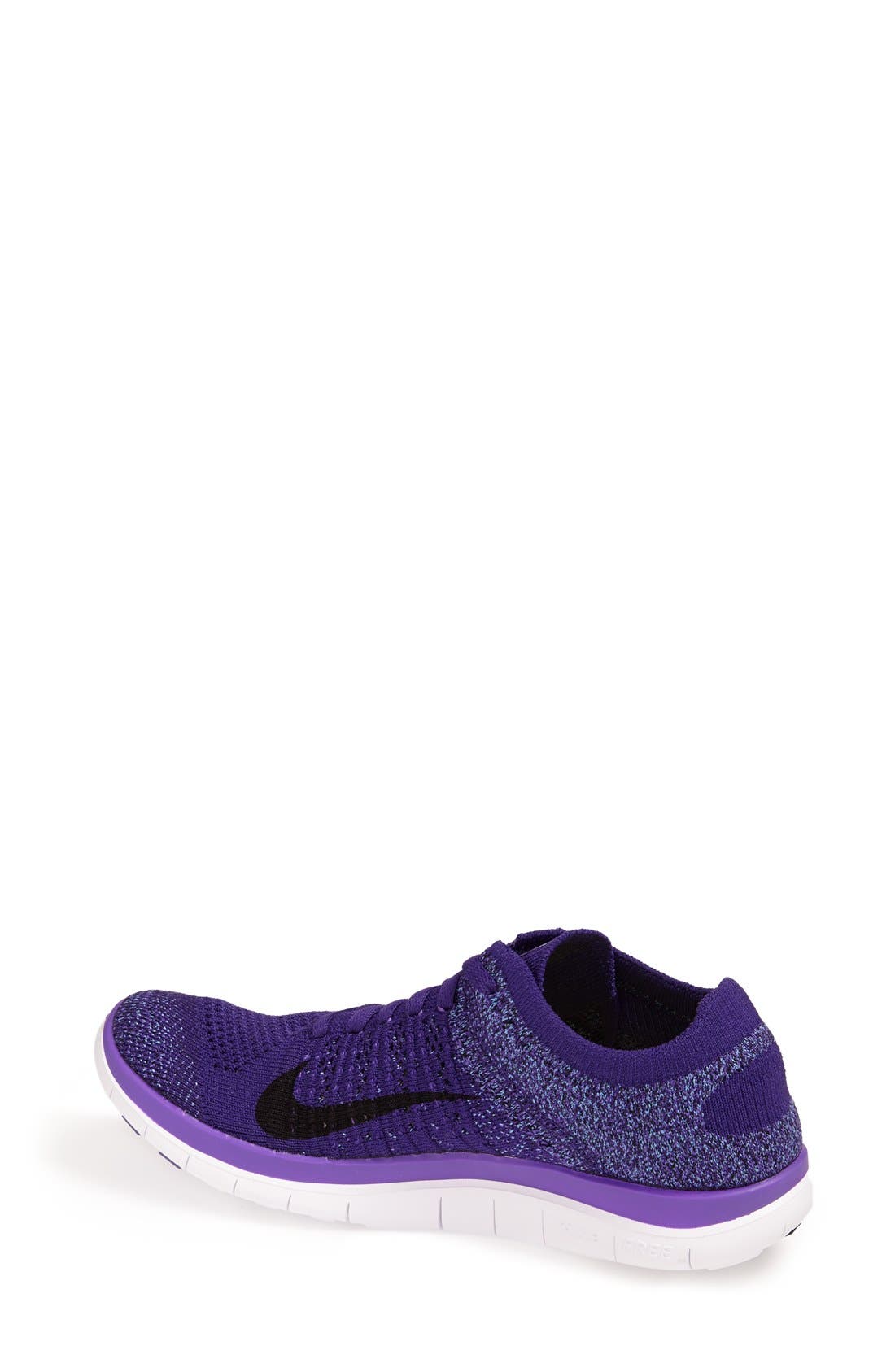 'Free 4.0 Flyknit' Running Shoe, Alternate, color, GRAPE/ BLACK