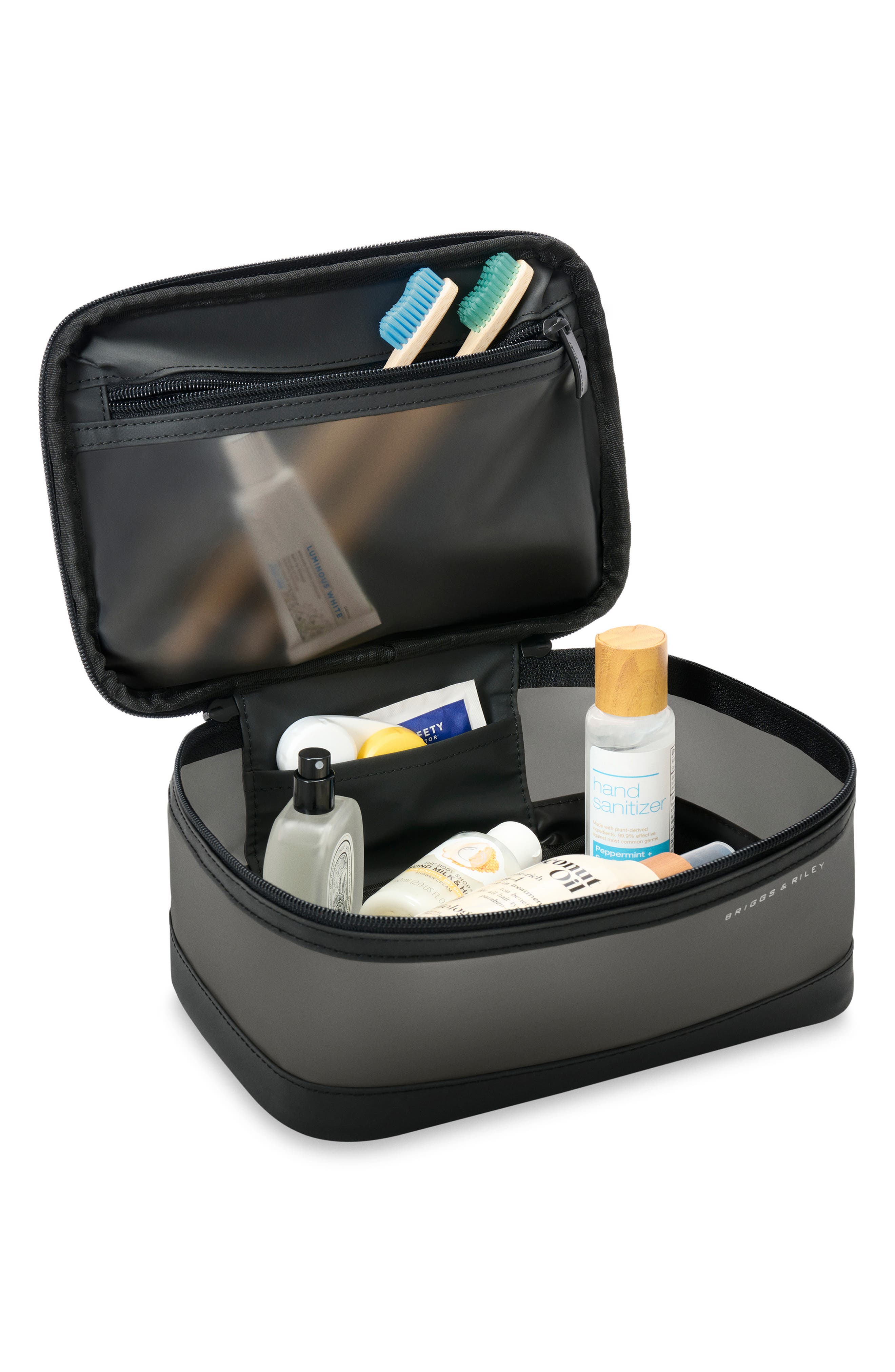 Briggs & Riley Translucent Essentials Toiletry Bag, Alternate, color, Black