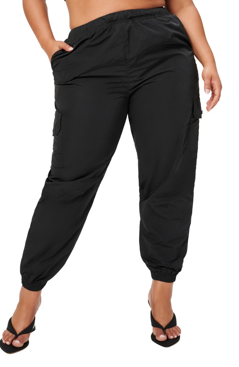 Good American Essential Cargo Pants, Alternate, color, 