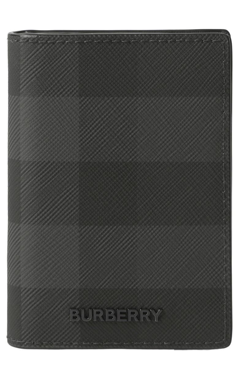 Burberry Bateman Check Coated Canvas Bifold Wallet, Main, color, 