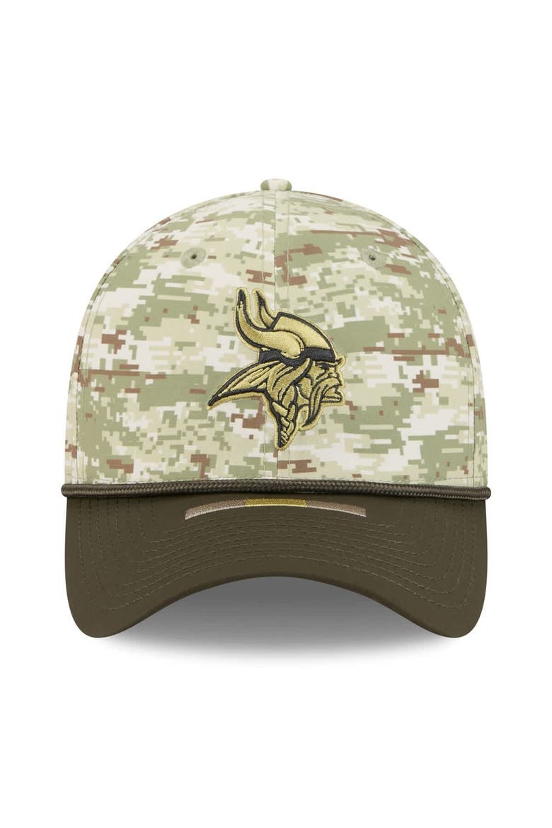 Men's New Era  Camo Minnesota Vikings 2025 Salute to Service 39THIRTY Flex Hat, Alternate, color, Camo