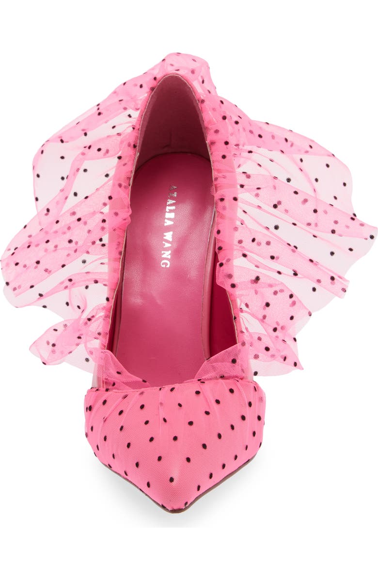AZALEA WANG Discreet Pink Polka Dot Tulle Pump, Alternate, color,