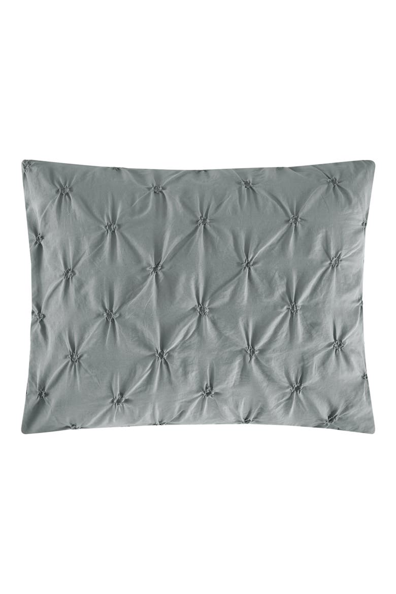 Bradley Diamond Tufted 4-Piece Comforter Set - Queen Size, Alternate, color, GREY