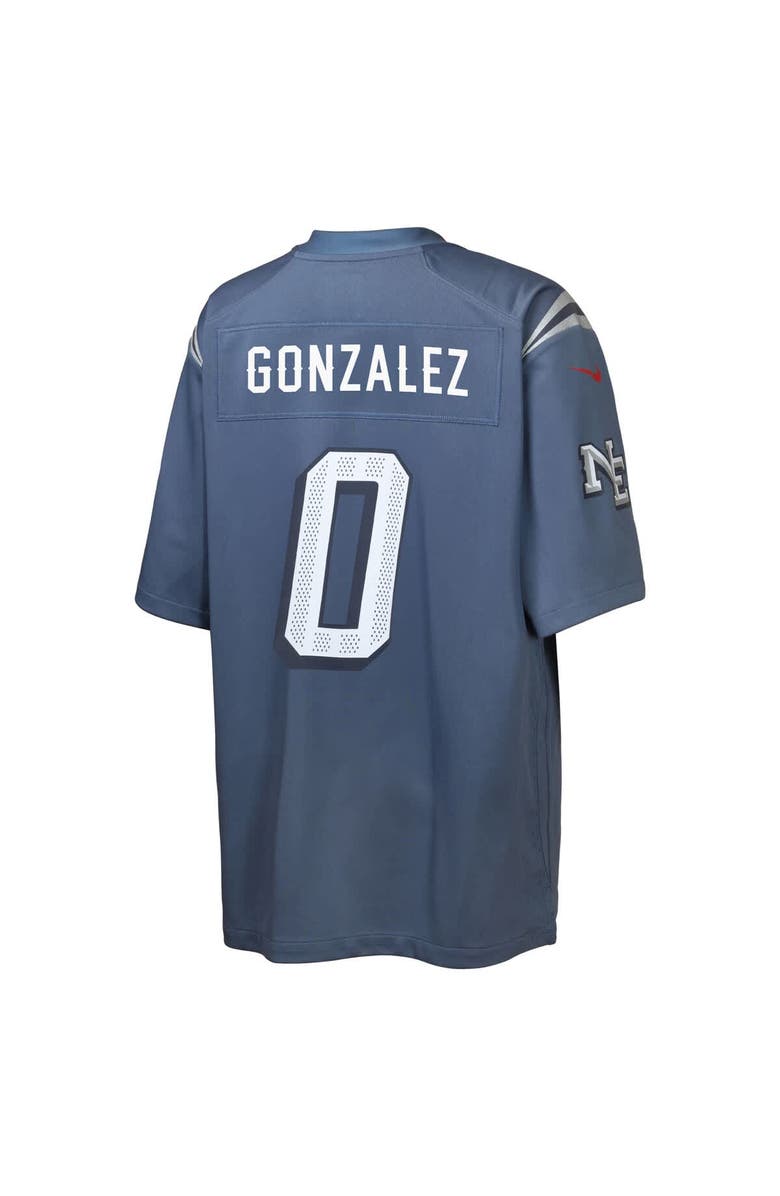 Nike Youth Nike Christian Gonzalez Storm Blue New England Patriots 2025 Rivalries Collection Game Jersey, Alternate, color, 