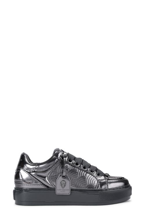 Kurt Geiger London Southbank Tag Platform Sneaker In Silver