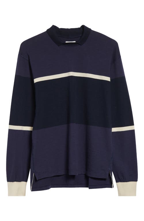 Drake's Flame Rugby Polo In Blue