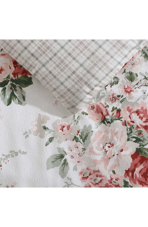 Laura Ashley Ashfield 3-piece Comforter & Sham Set In Red/green
