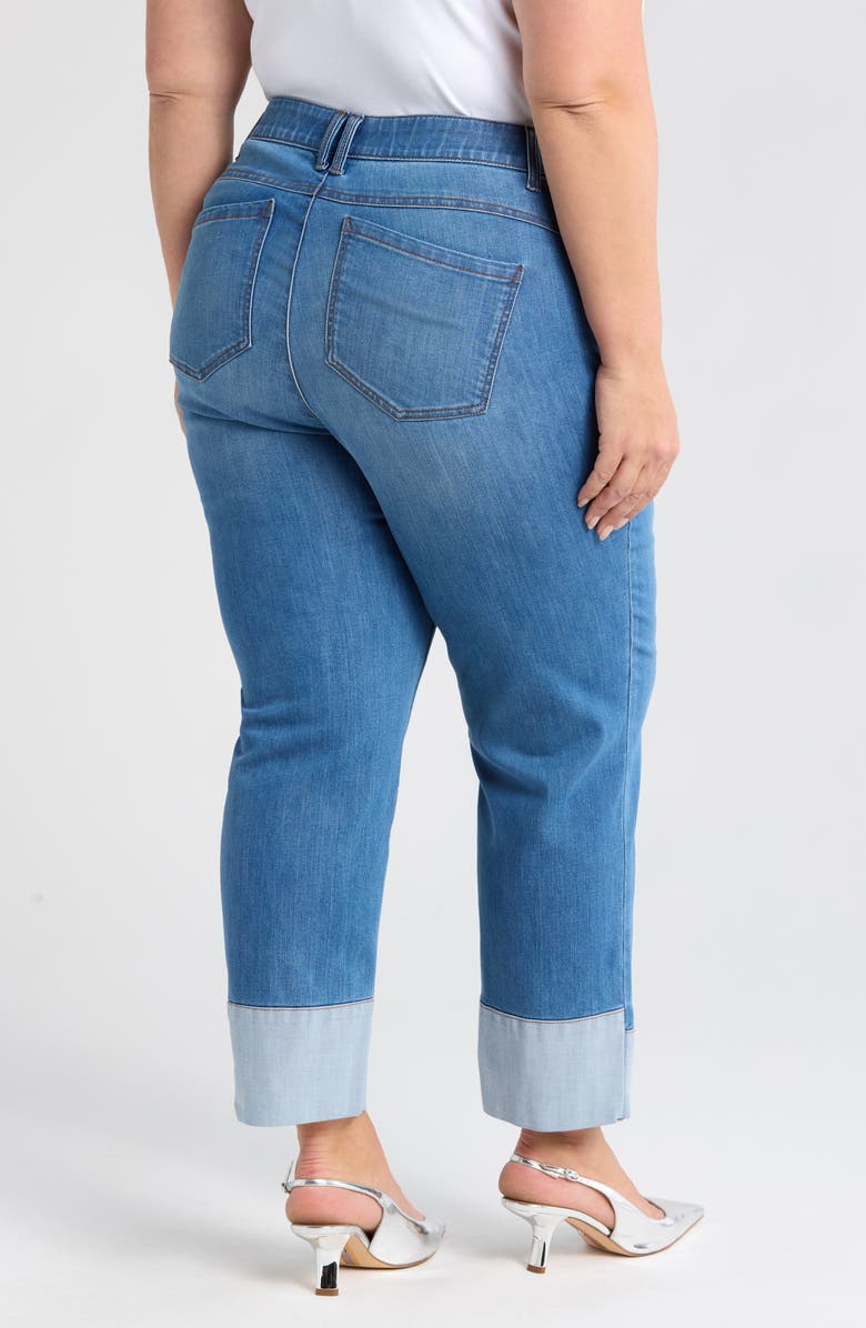 Wit & Wisdom 'Ab'Solution CoolMax<sup>®</sup> High Waist Ankle Straight Leg Jeans, Alternate, color, Mid Blue