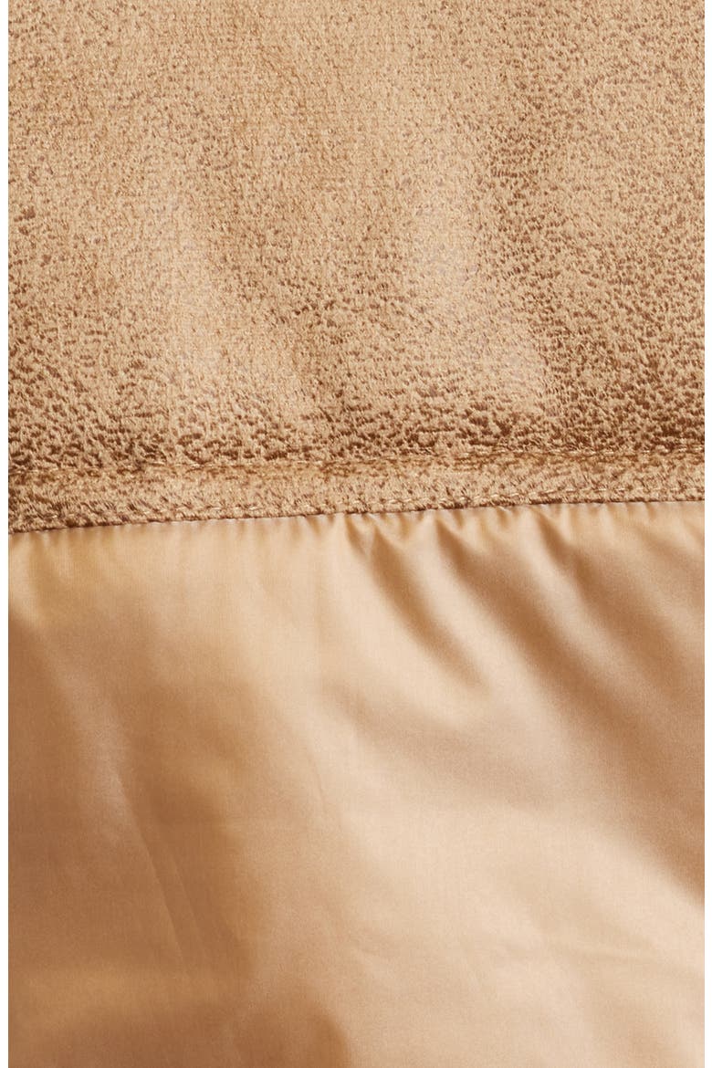Breck EcoPlume™ Puffer Knit Jacket, Alternate, color, DARK TAUPE / TAN SHEARLING