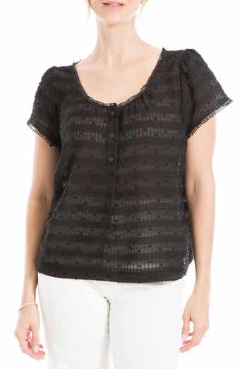 MAX STUDIO Swiss Dot Button Top