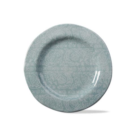 Neela Aqua Blue Melamine Salad Plates Set of Four Dishwasher Safe