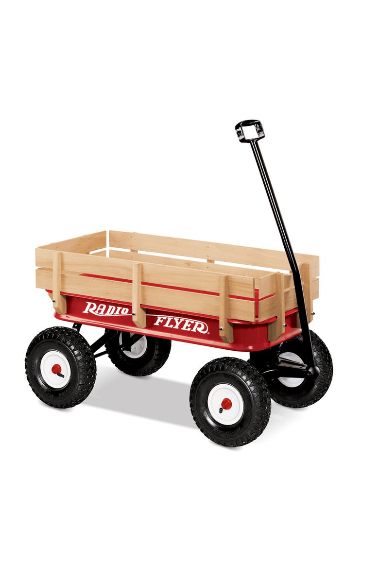 Radio Flyer All Terrain Steel and Wood Wagon, Main, color, Red