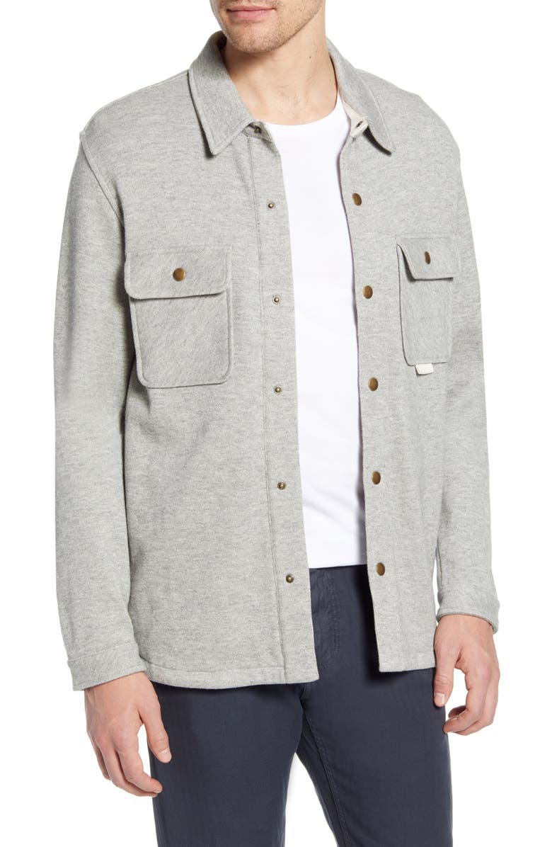 Billy Reid Cotton & Alpaca Blend Knit Shirt Jacket, Main, color, 
