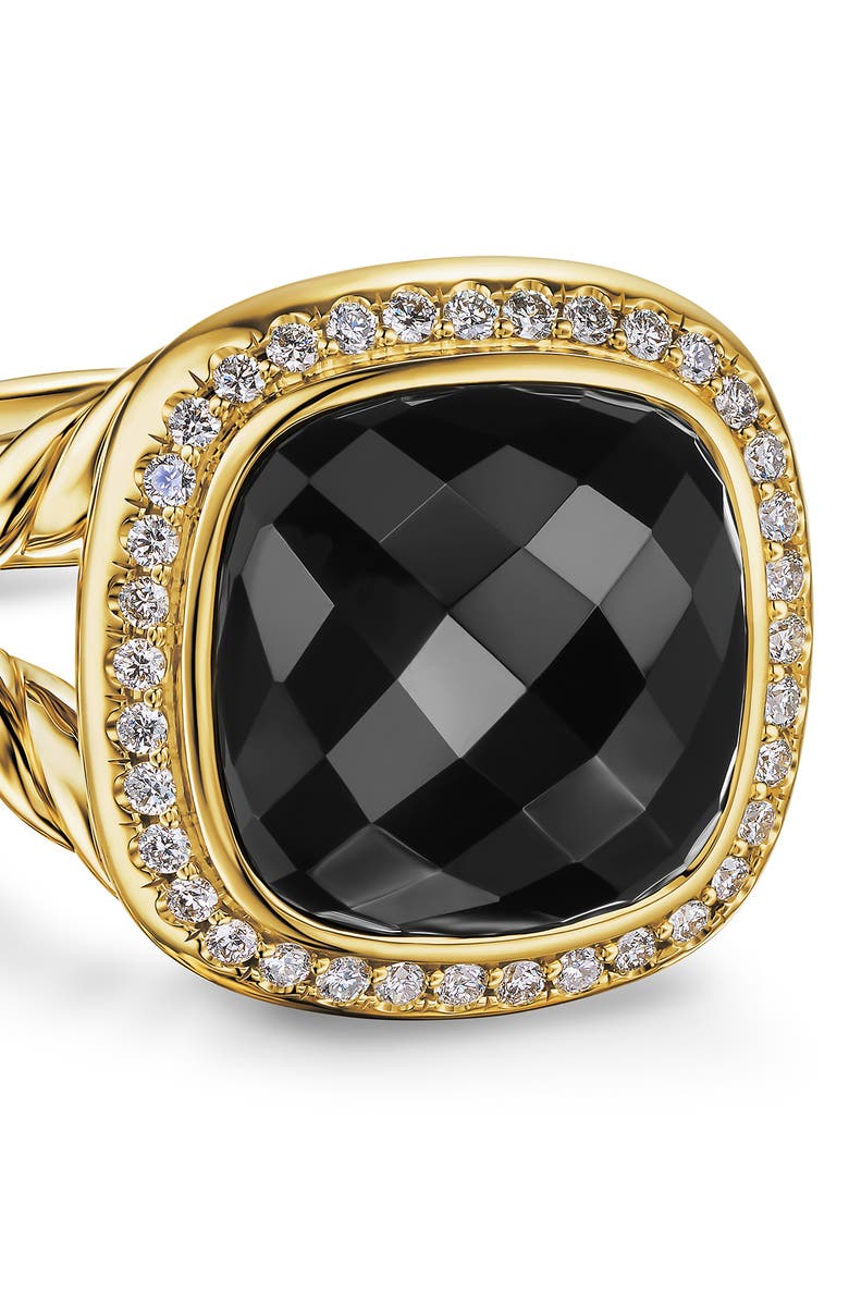 David Yurman Albion Ring in 18K Yellow Gold with Diamonds, Alternate, color, Black/ 18K Gold
