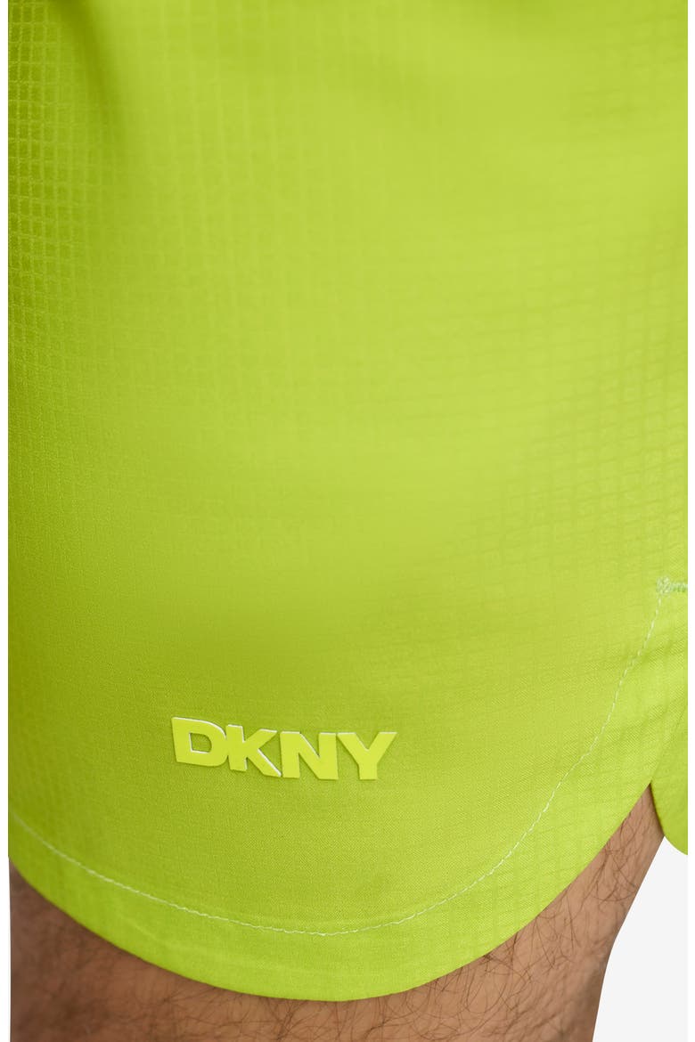Stretch Ripstop Swim Trunks, Alternate, color, LIME