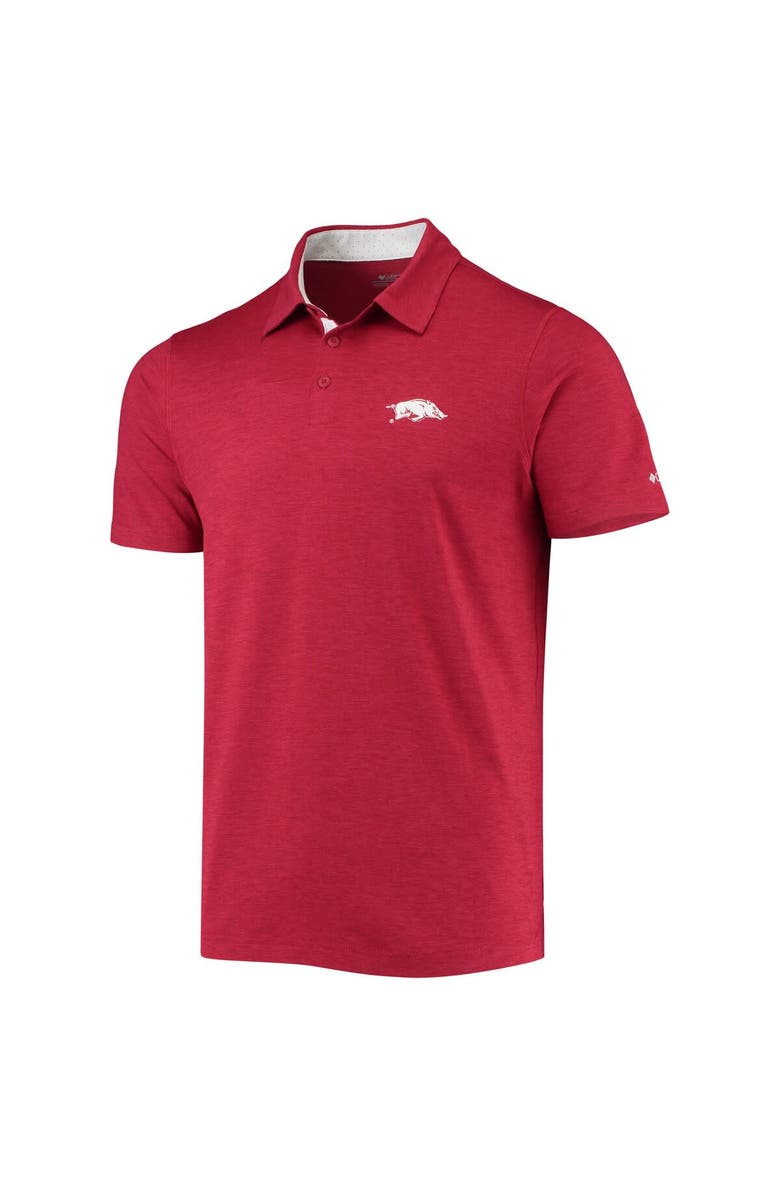 Columbia Men's Columbia Cardinal Arkansas Razorbacks Tech Trail Omni-Shade Polo, Alternate, color, Cardinal