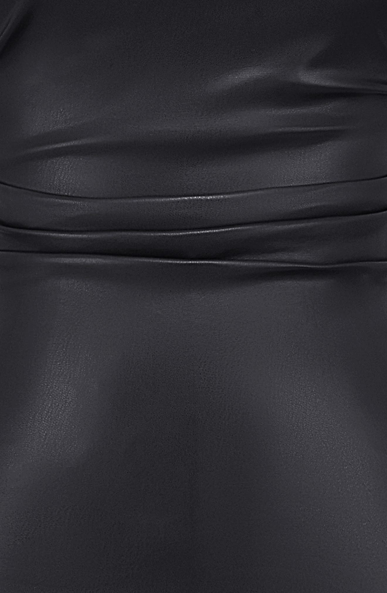 jalena lace up back faux leather cocktail dress Jalena Lace-Up Back Faux Leather Cocktail Dress (Women)