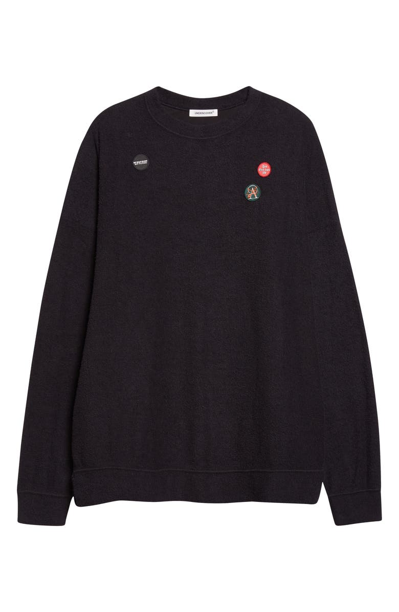 Undercover Embroidered Patch Sweatshirt, Alternate, color, Black