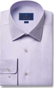 David Donahue Trim Fit Royal Oxford Dress Shirt
