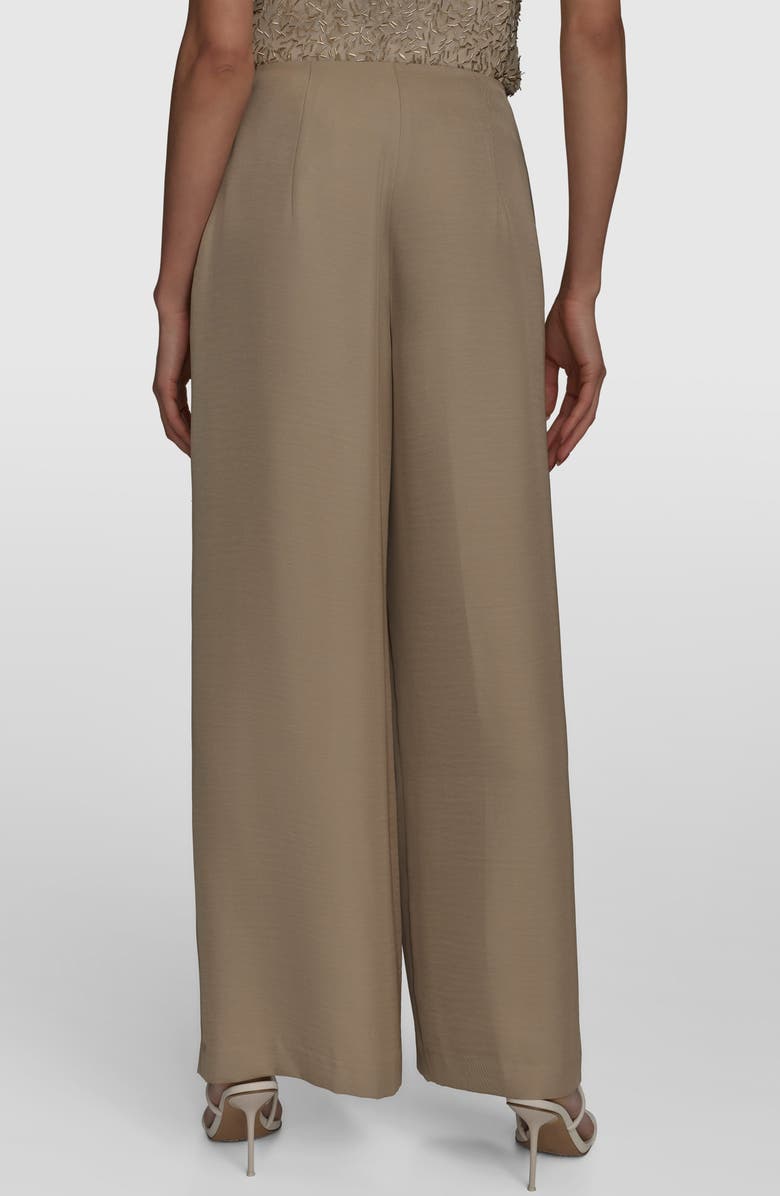Donna Karan New York Ripple Wide Leg Pants, Alternate, color, Beige