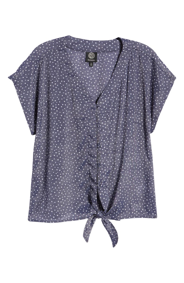 Bobeau Lucille Tie Front Button-Up Shirt, Alternate, color, 