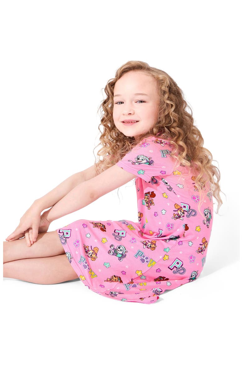 Kids' PAW Patrol Varsity Pink Short Sleeve Dress, Alternate, color, PAW Patrol: Varsity Pink