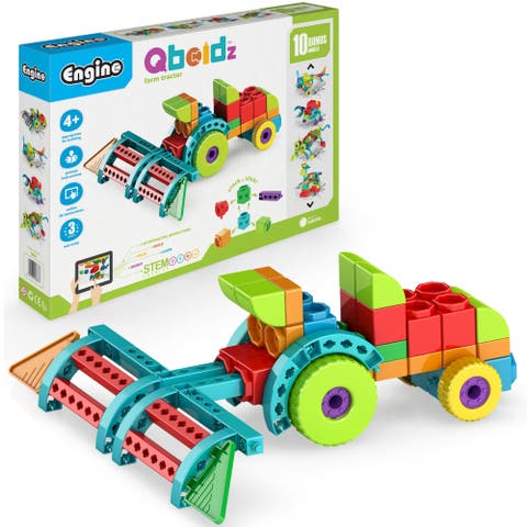Qboidz Farm Tractor 10 Model Brick Building Set