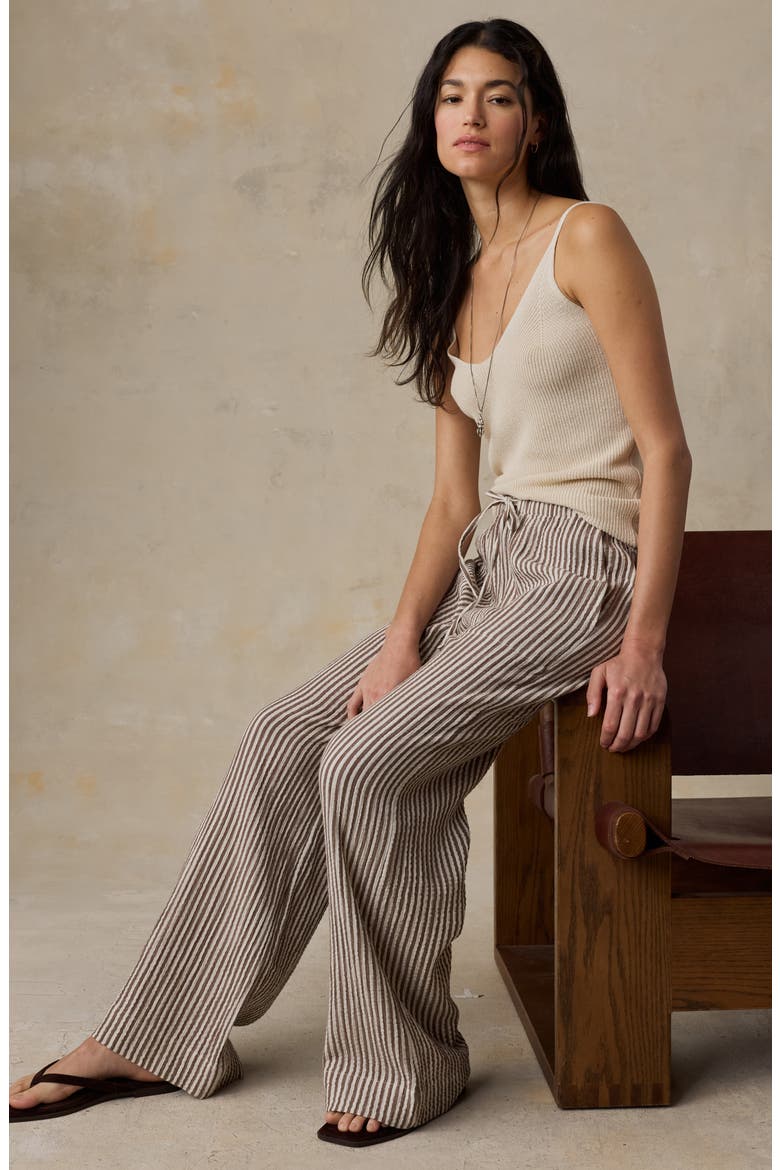 Dune Cotton Gauze Laidback Pants, Alternate, color, MOCHA MIST