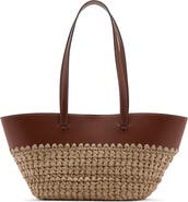 MANGO Natural Fiber Tote Bag