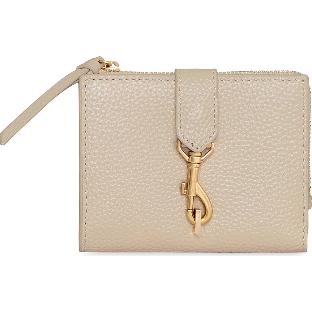 Rebecca Minkoff Slim Megan Leather Bifold Wallet In Stone