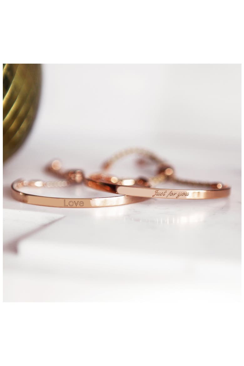 Engravable Fiji Friendship Bracelet, Alternate, color, ROS GOLD