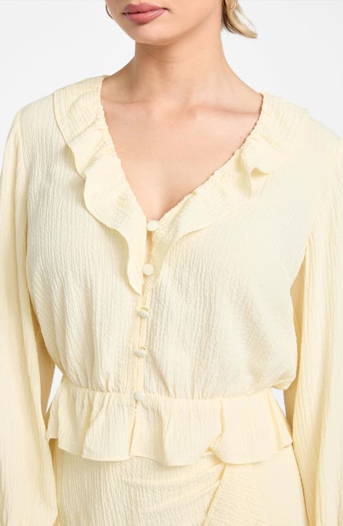 Guess Womens Long Sleeve Button Front Shaelo Top Shaelo Gauze Mini Skirt