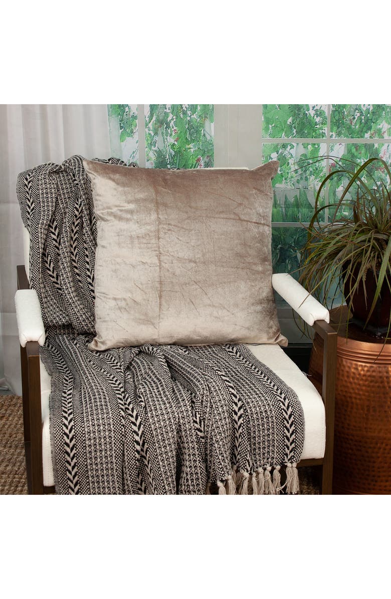 PARKLAND COLLECTION Druzy Transitional Throw Pillow, Alternate, color, Taupe