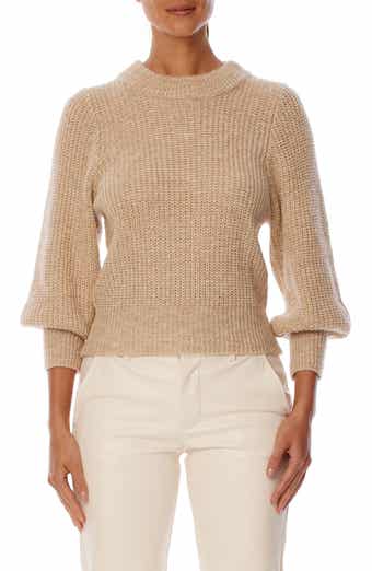 Dee Puff Sleeve Shaker Stitch Sweater