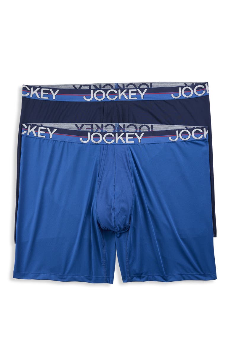 Jockey Big & Tall 2-pk Infinite Cool Boxer Briefs V2, Main, color, True Navy