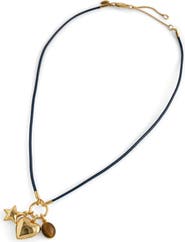 Madewell Heart Charm Cord Necklace