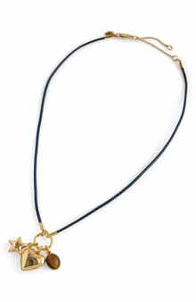 Heart Charm Cord Necklace