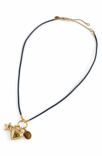 Heart Charm Cord Necklace