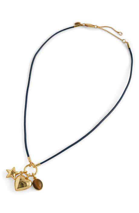 Heart Charm Cord Necklace