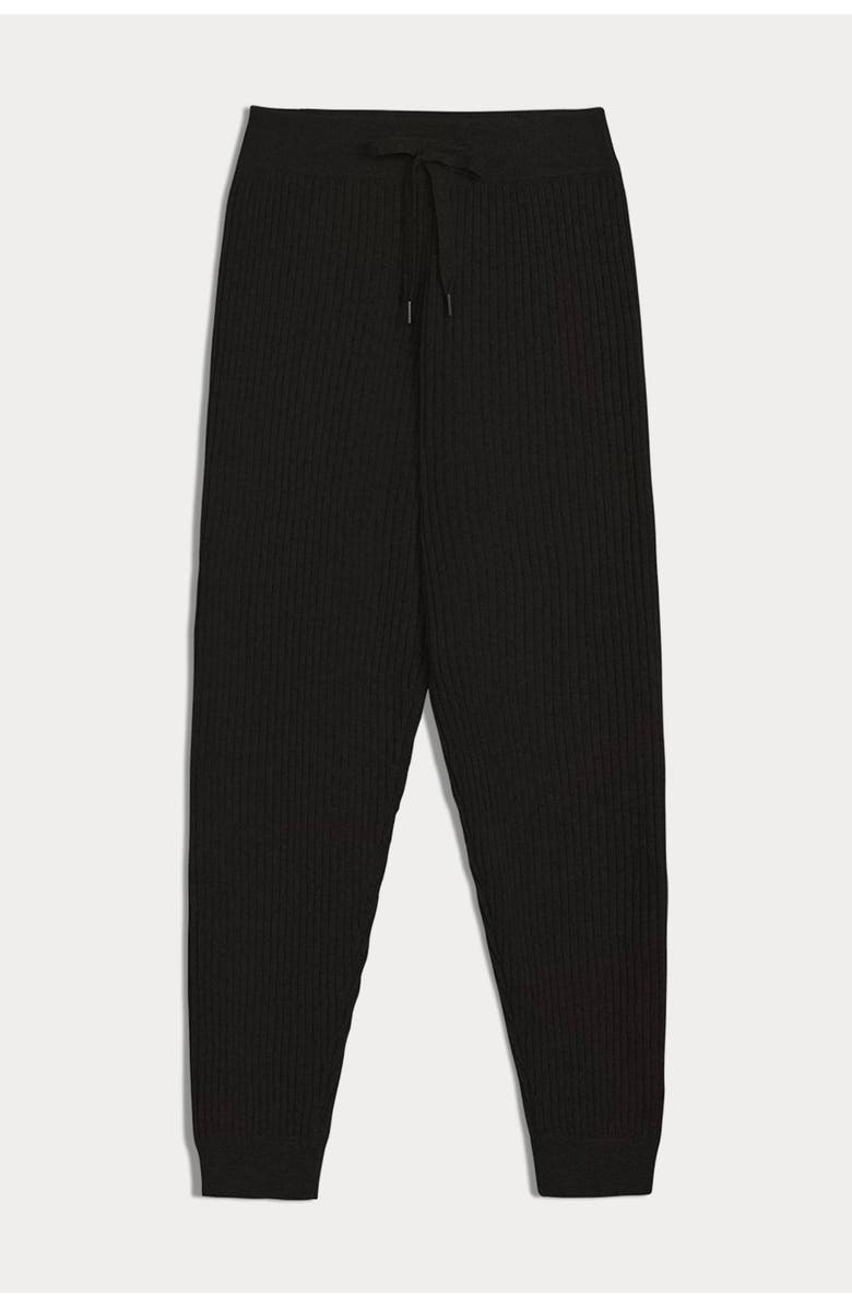 NAKED CASHMERE Heidi Ribbed Jogger Pant, Alternate, color, Black