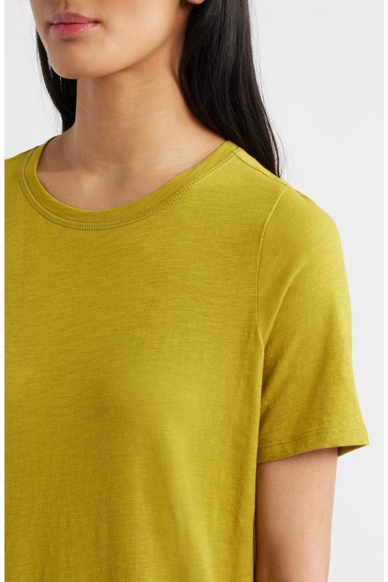 Creneck Organic Cotton Maxi T-Shirt Dress, Alternate, color, GOLDEN PEAR