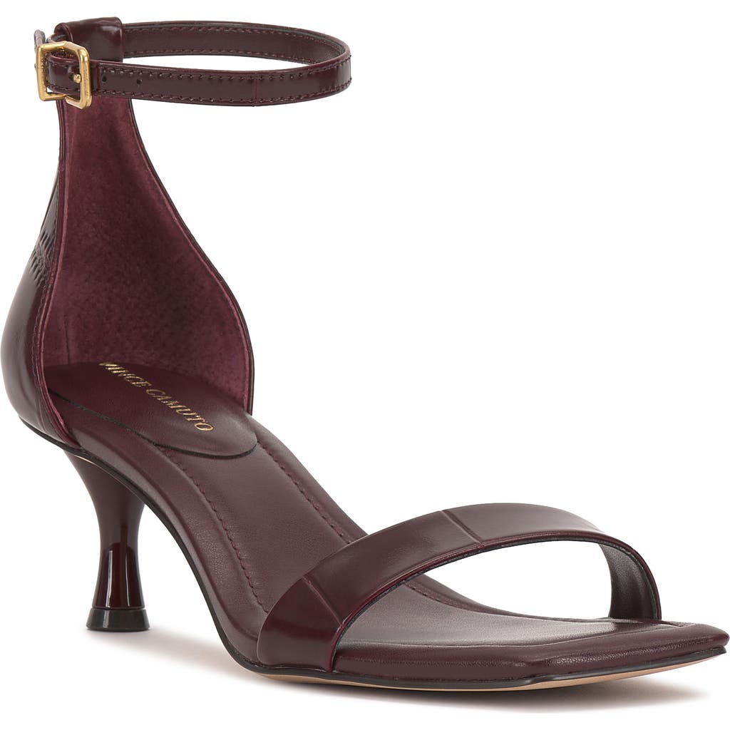 Vince Camuto Vinkely Square Toe Kitten Heel Sandal In Purple