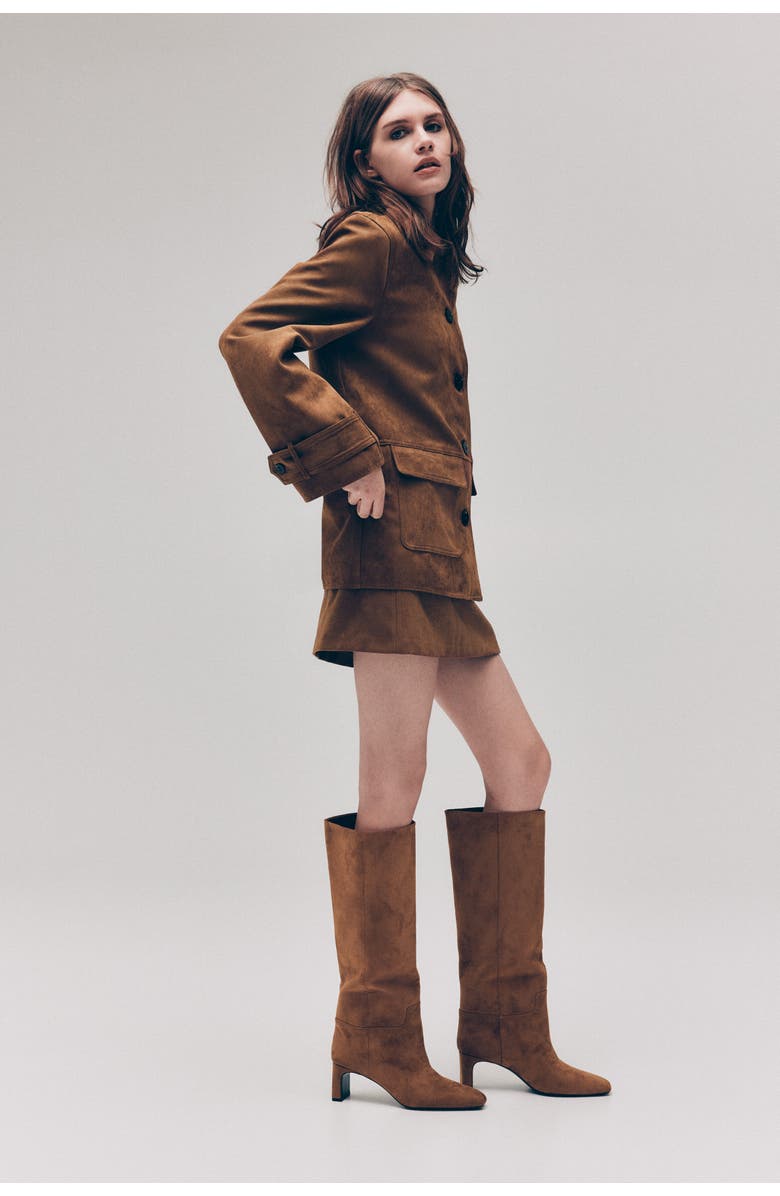 H&M Collared Jacket, Alternate, color, Dark Beige