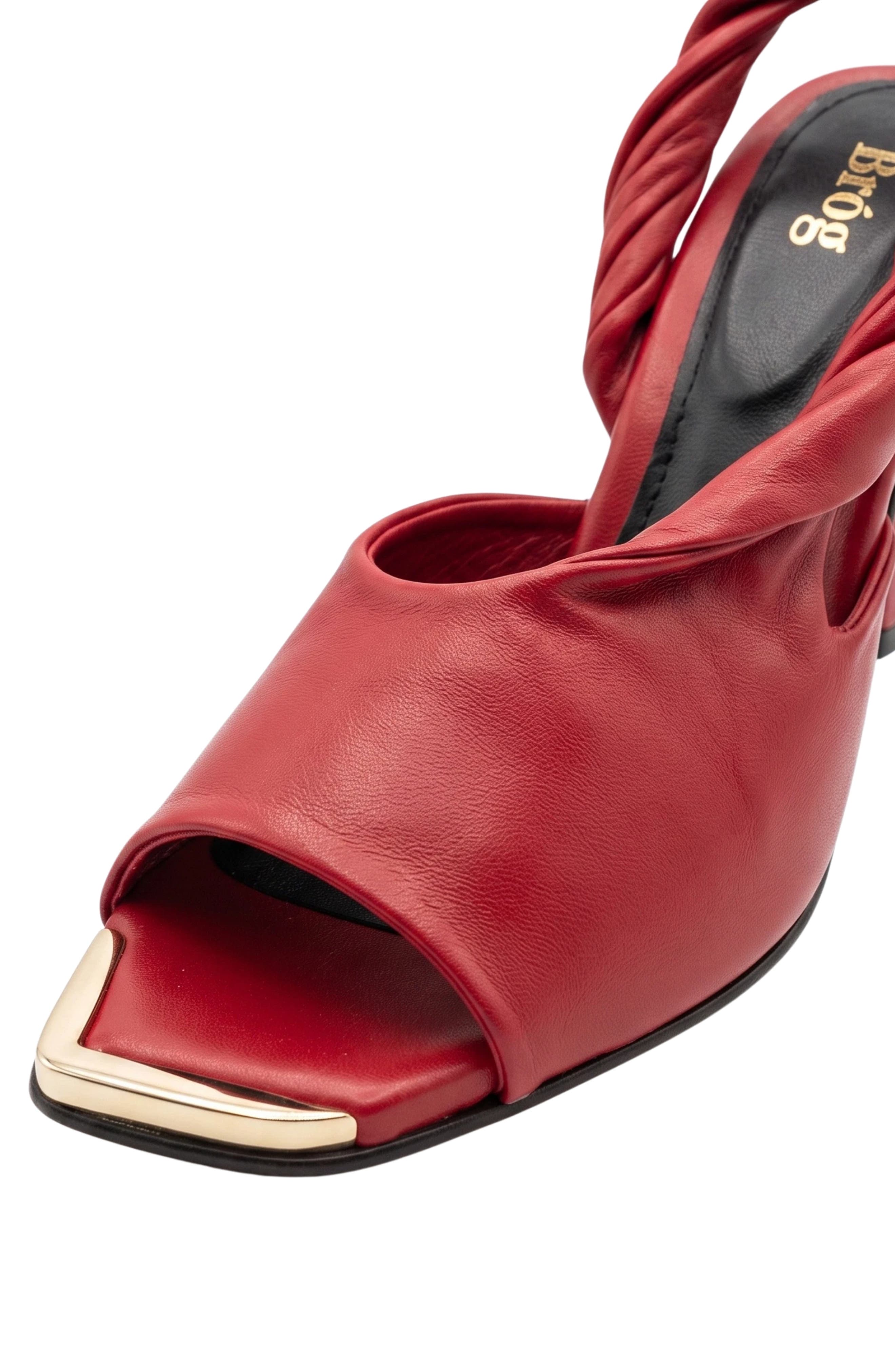 Orla Twisted Strap Slingback Cone Heel Merlot, Alternate, color, Merlot