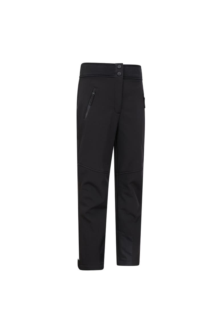Childrens/Kids Swiss Softshell Ski Trousers, Alternate, color, Black